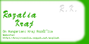 rozalia kraj business card